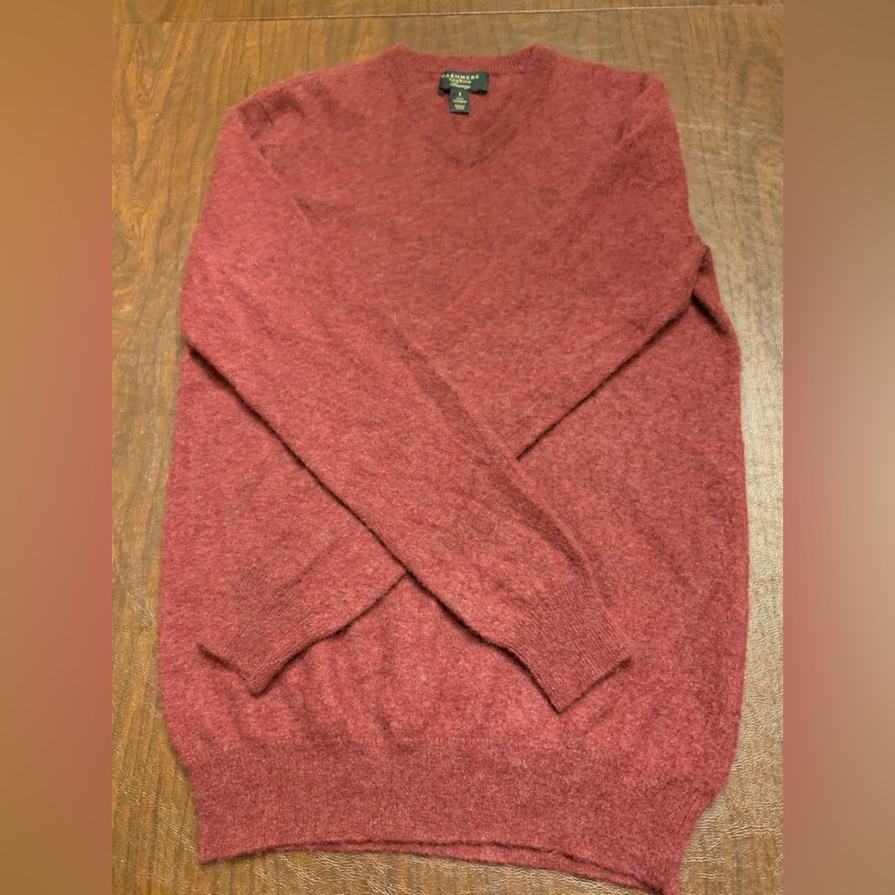 Men’s Club Room Luxury Cashmere Sweater in Maroon Size Small